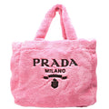1BG130 Terry Logo Tote Large Pink