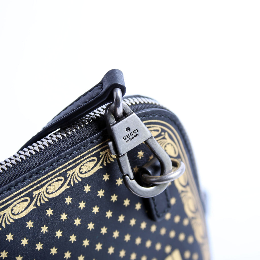 511189 Sega X Gucci Calfskin Mini Black/Gold