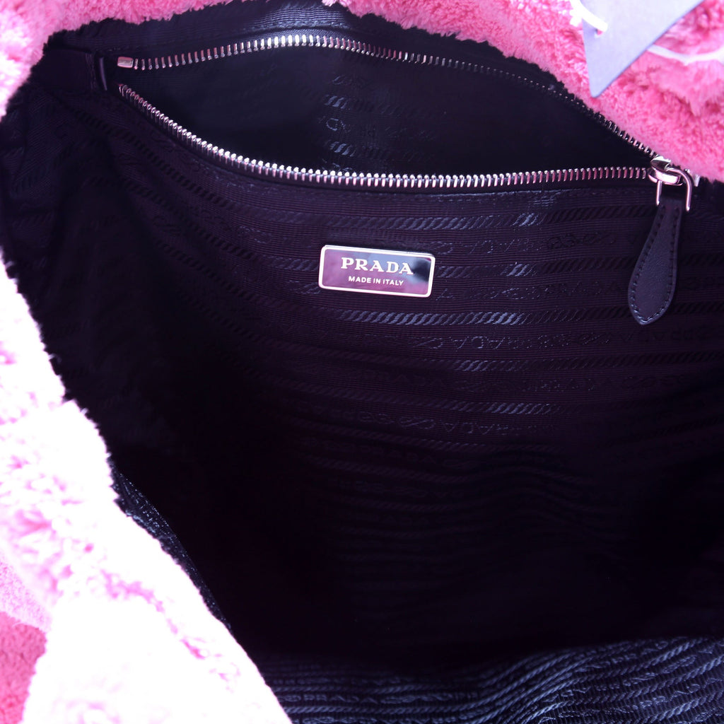 1BG130 Terry Logo Tote Large Pink