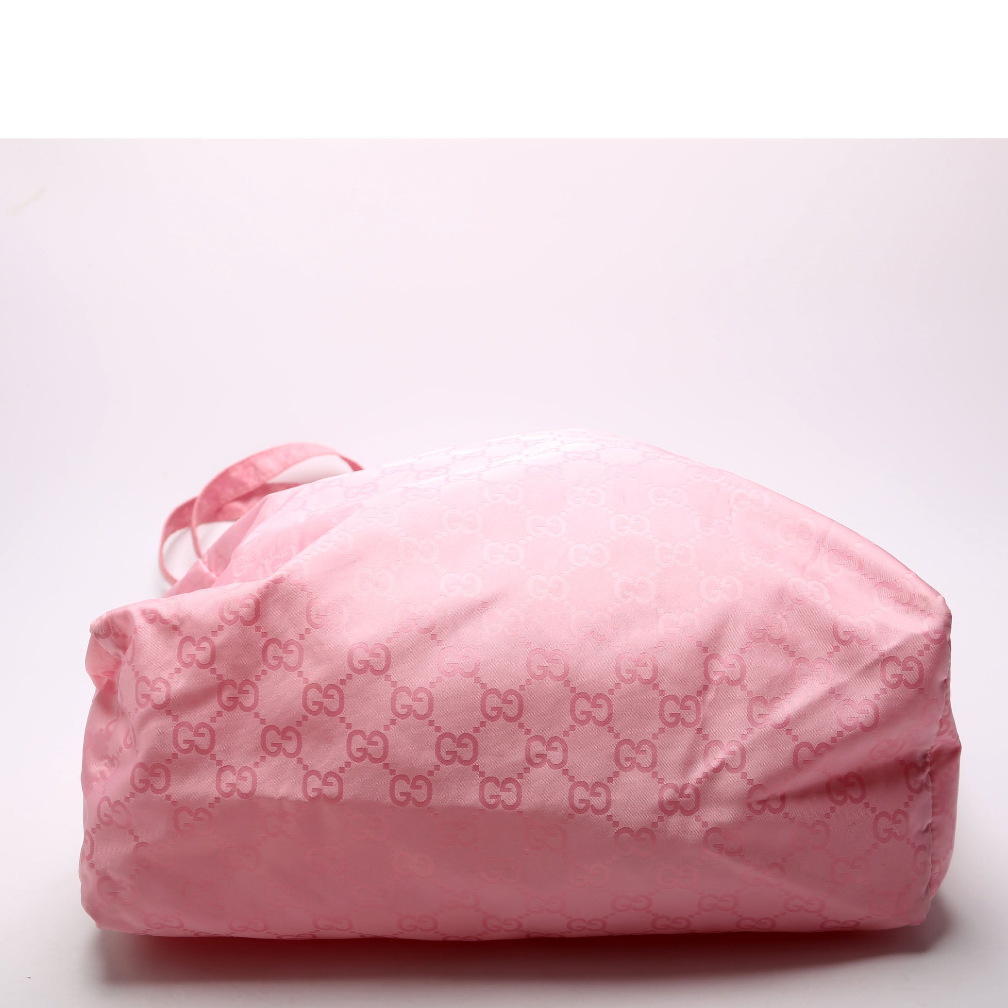 281487 Fold Over Shopping Tote Nylon Pink