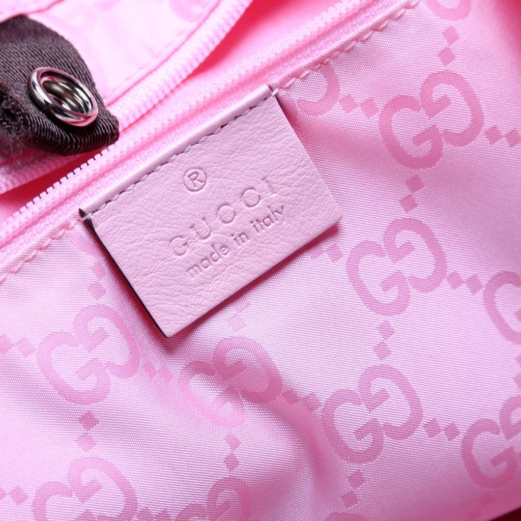 281487 Fold Over Shopping Tote Nylon Pink