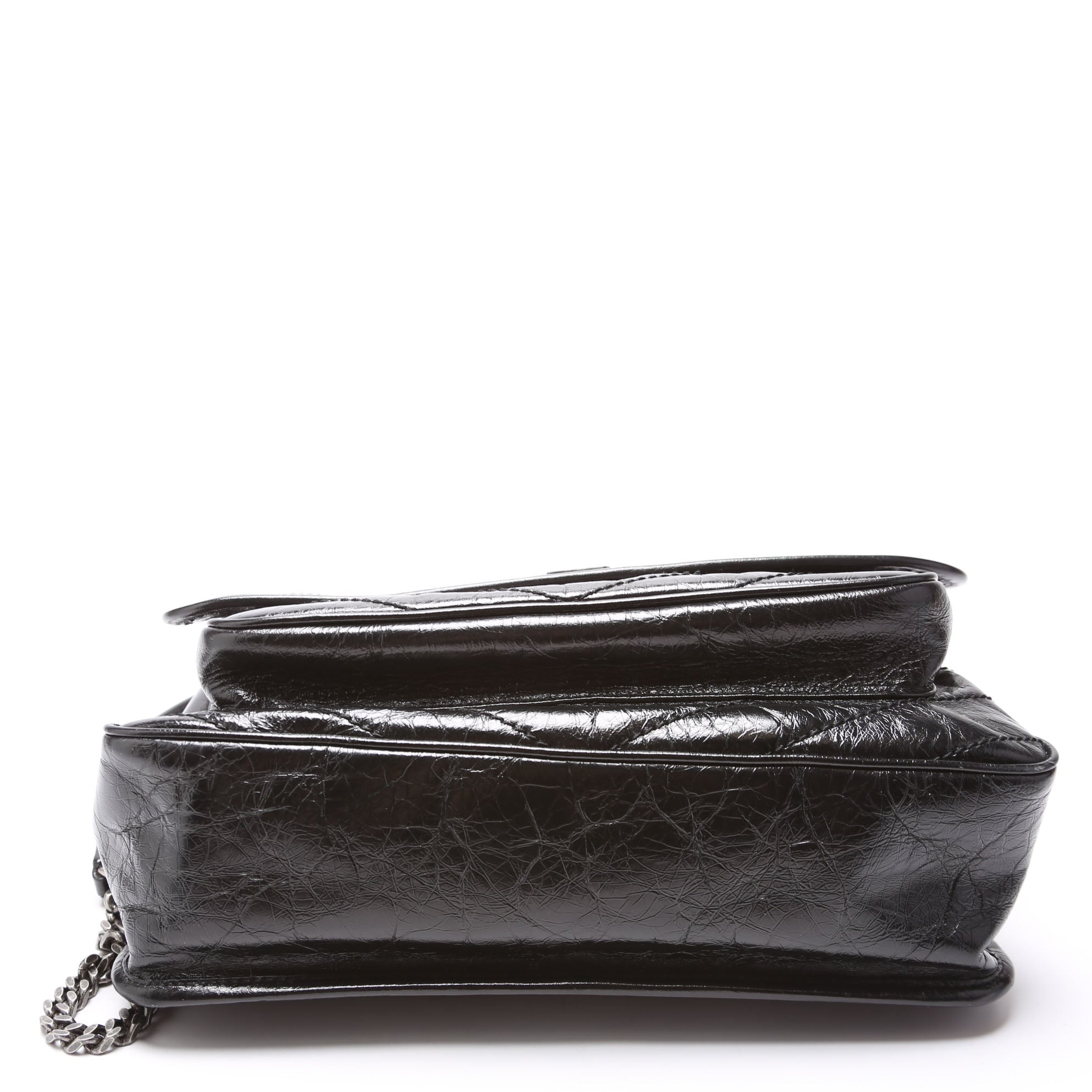 Niki Large Crinkled Leather 633157 Black