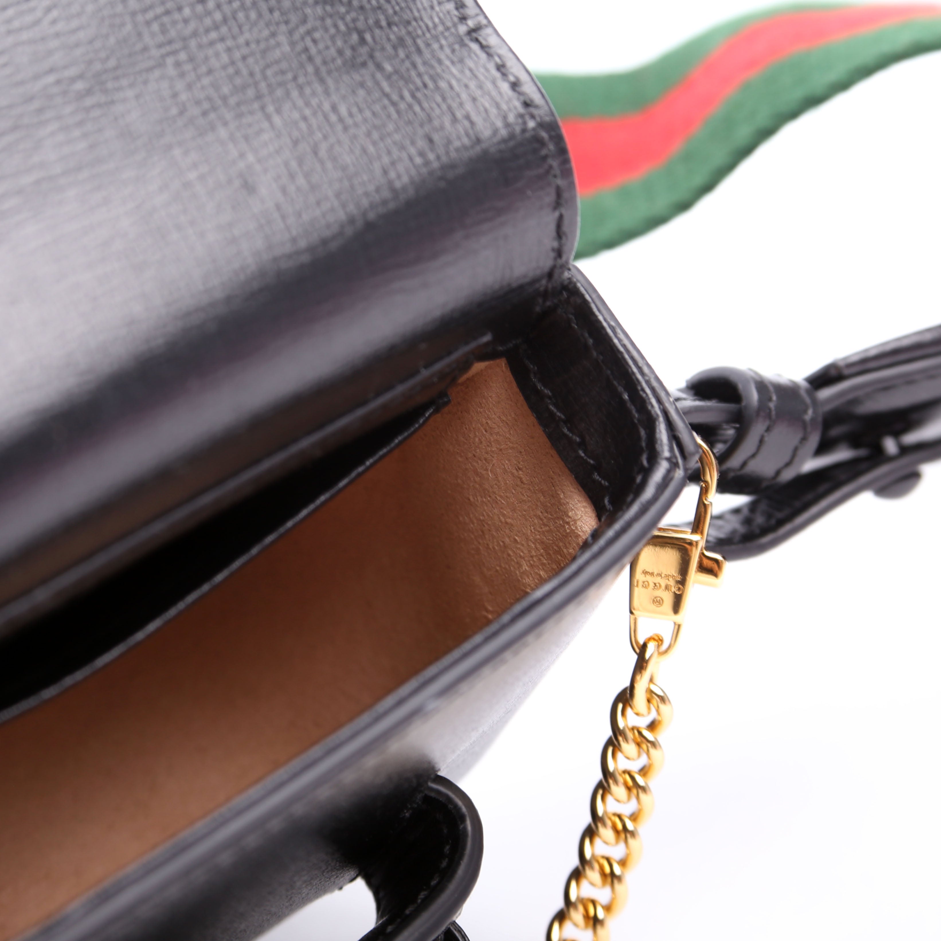Gucci 699760 Horsebit 1955 Leather Wallet On Strap Black