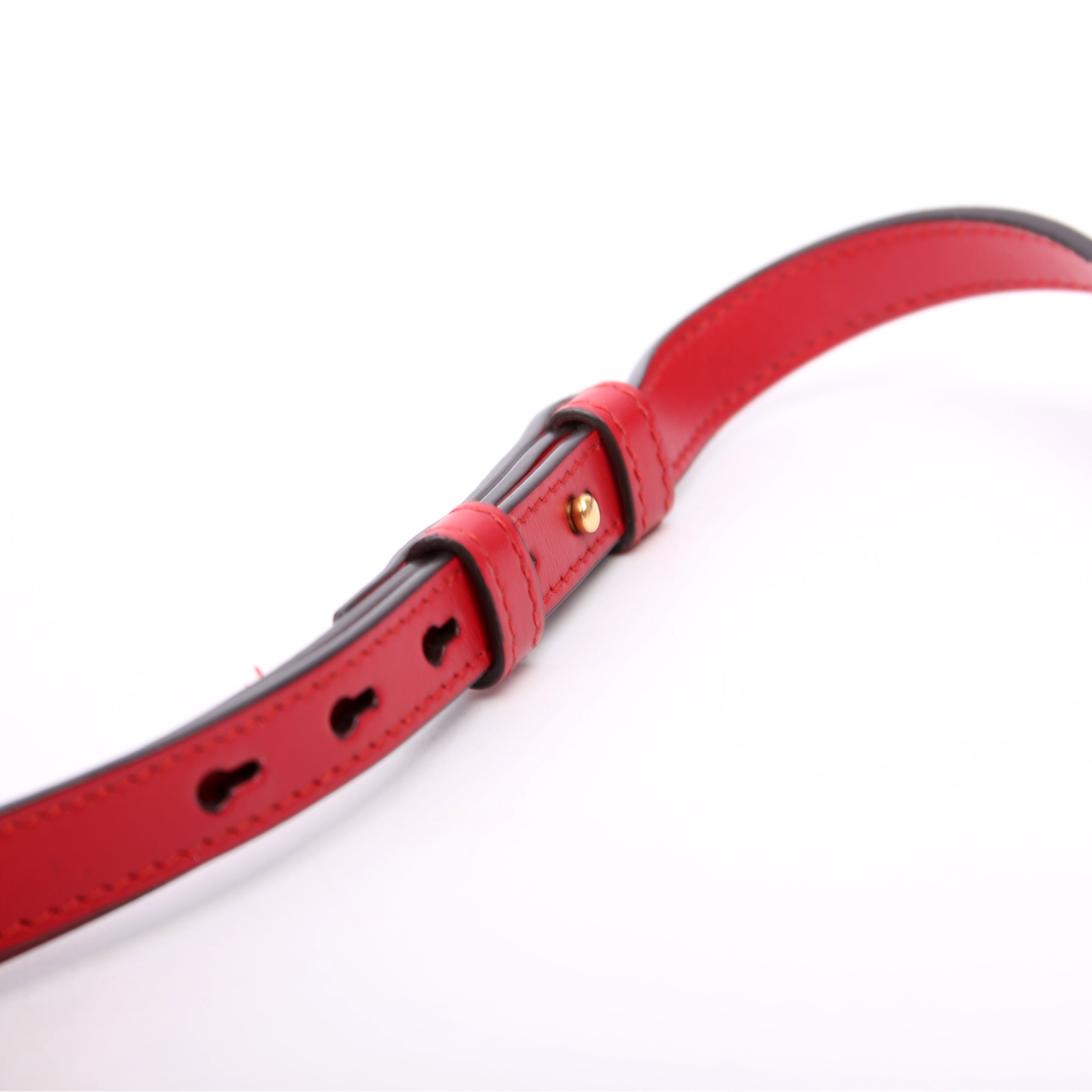 Gucci 447632 Marmont Small Leather Camera Red