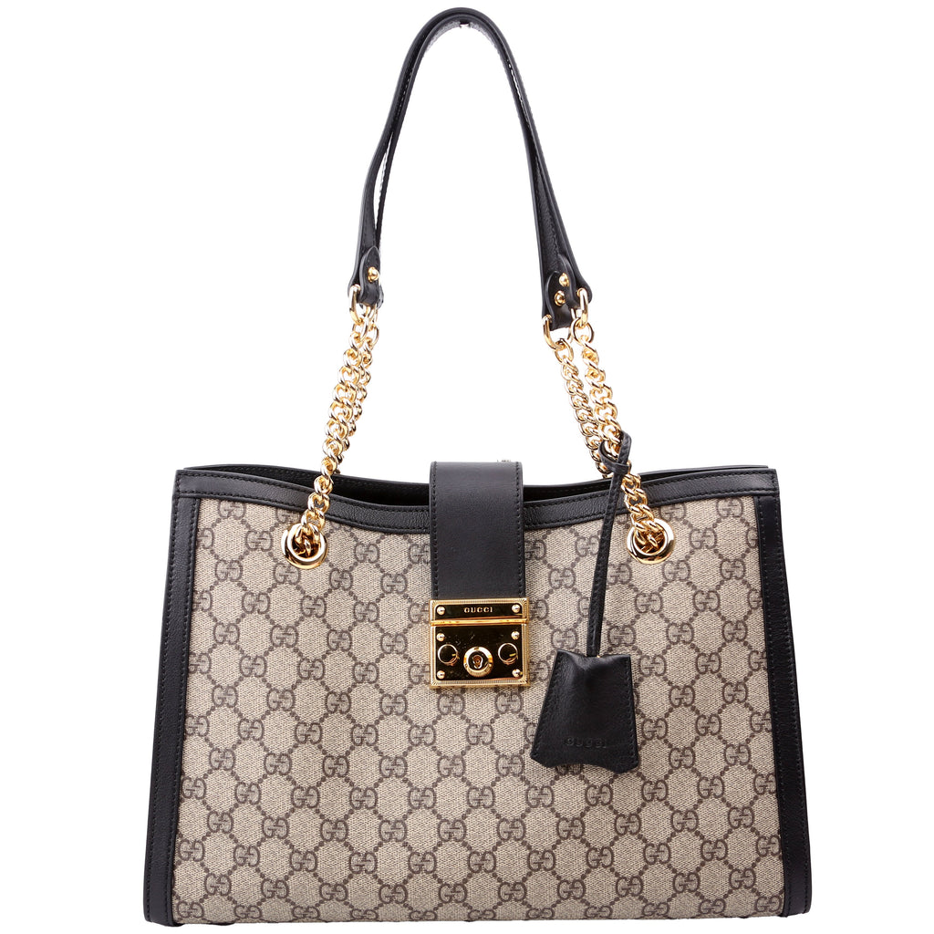 479197 Padlock GG Shoulder Medium Black
