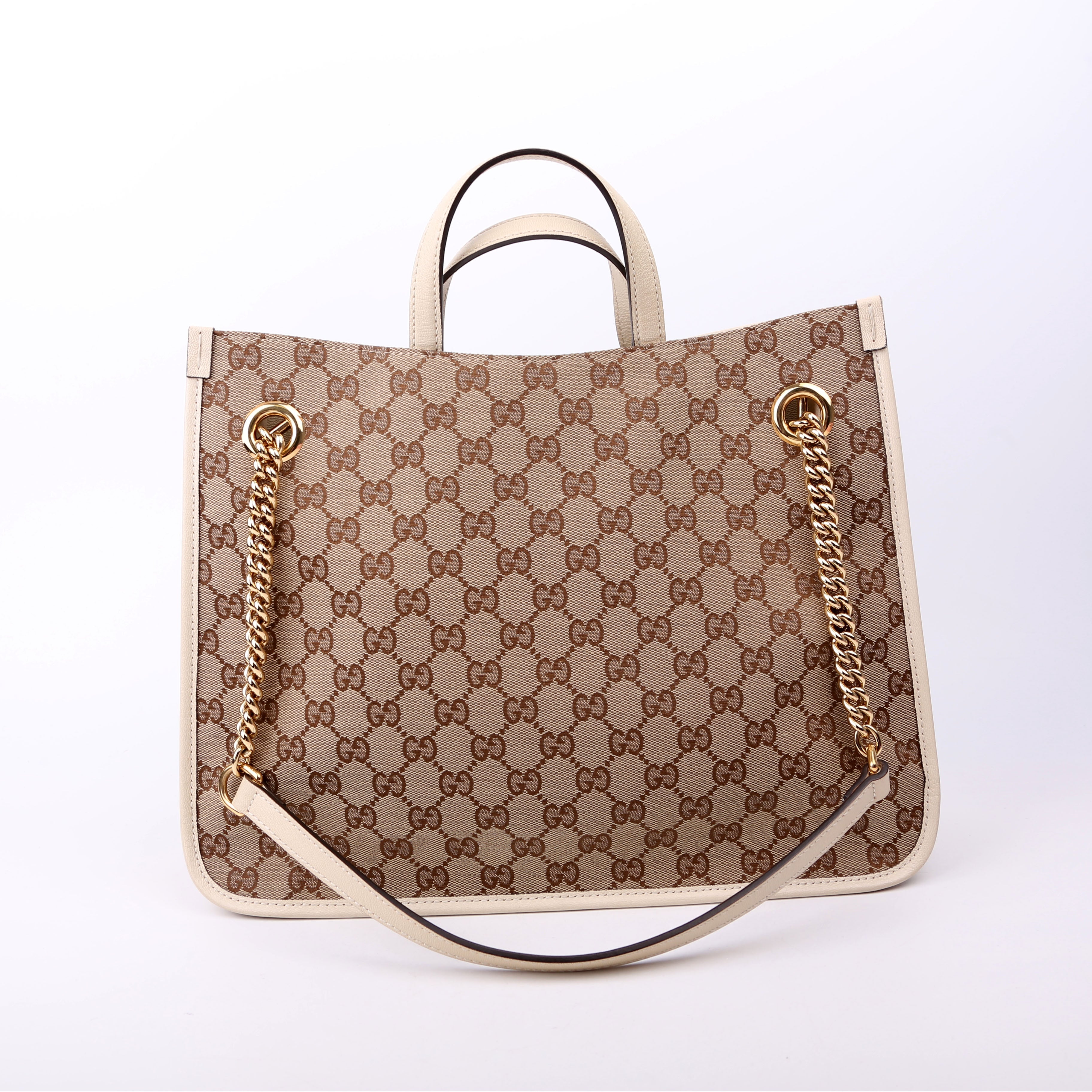 621144 1955 Horsebit Large Tote White