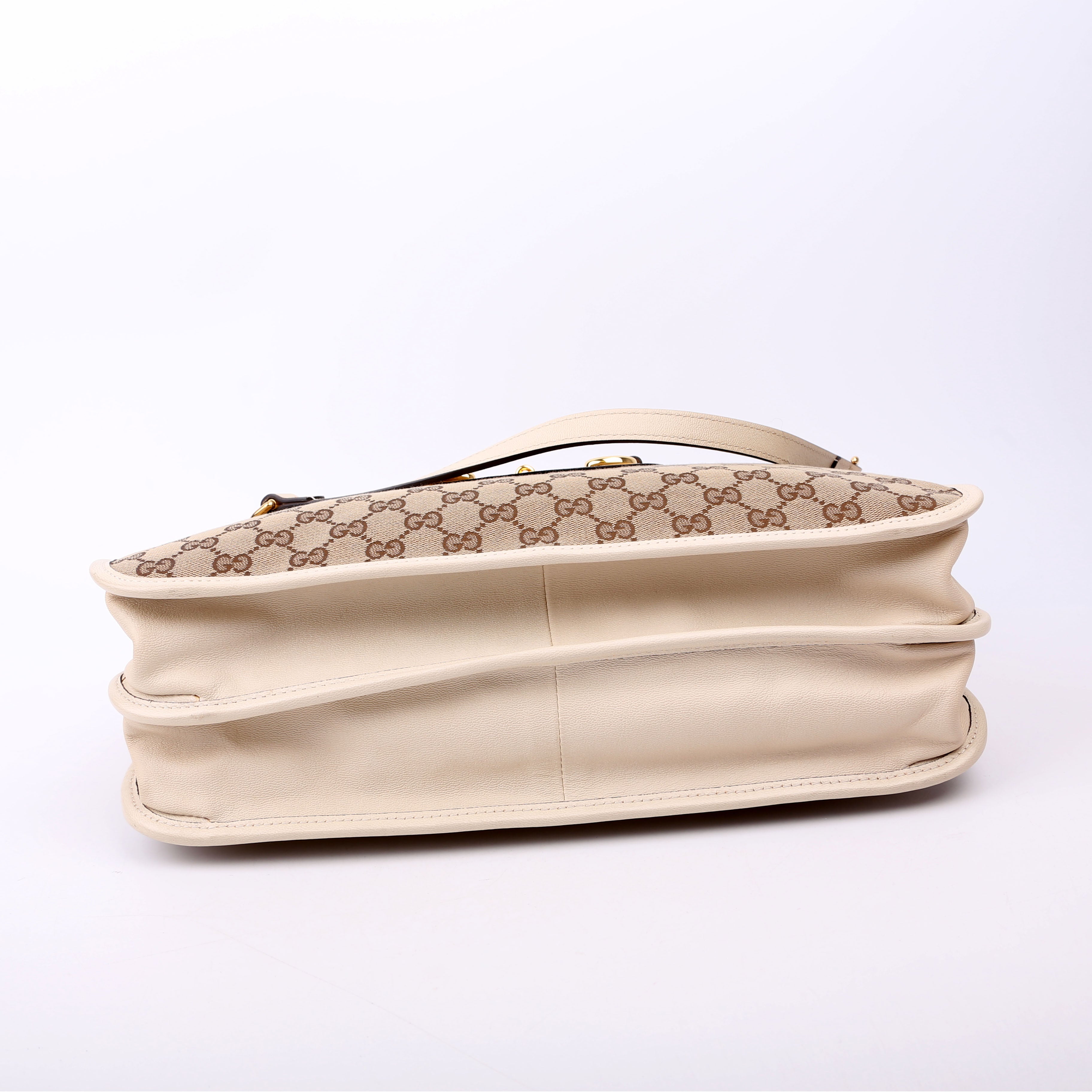621144 1955 Horsebit Large Tote White