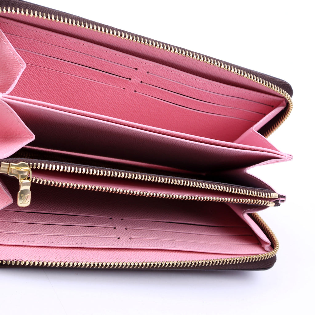 Zippy Wallet Studded Flowers Damier Ebene Pink