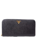 Saffiano Zip Around Wallet Black