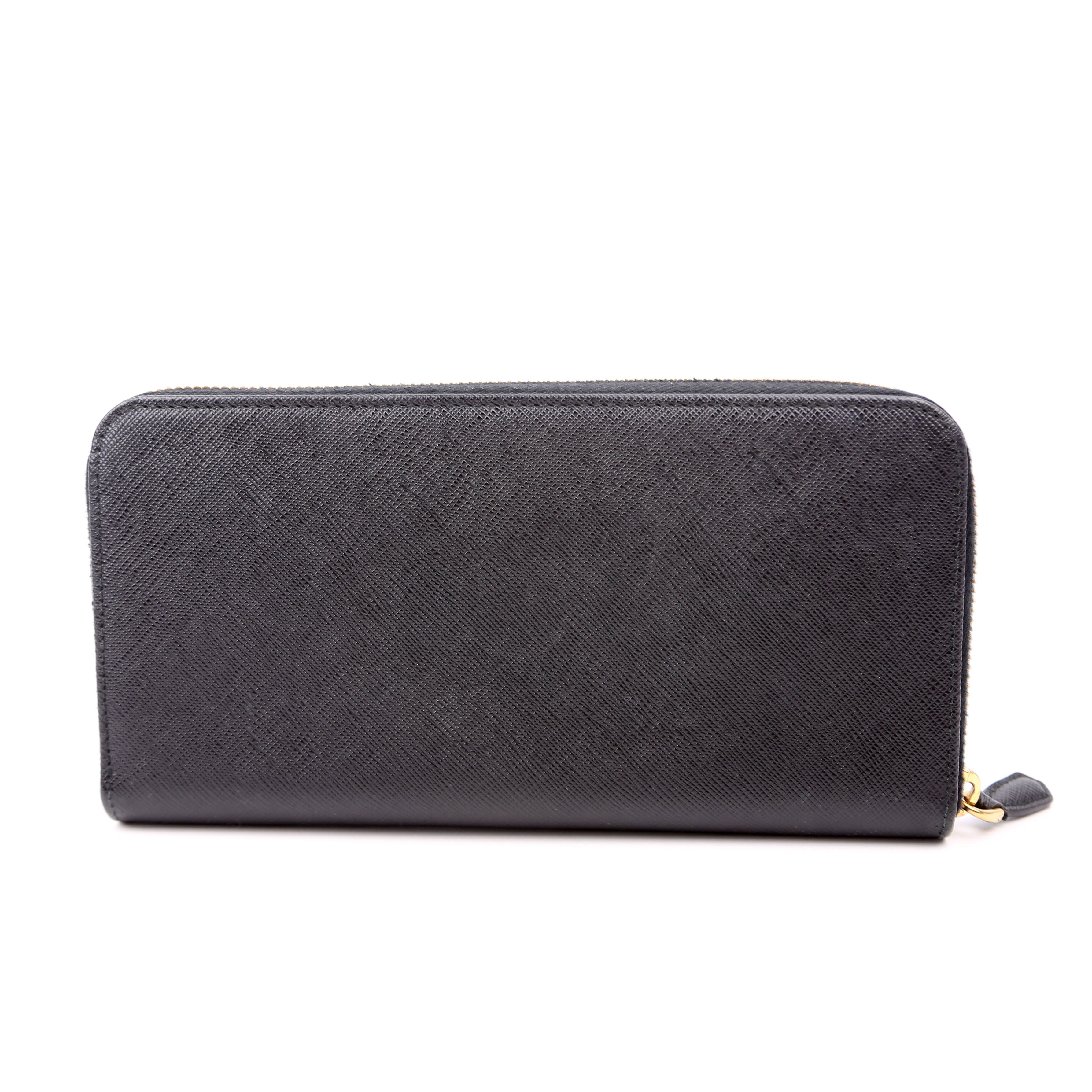 Saffiano Zip Around Wallet Black