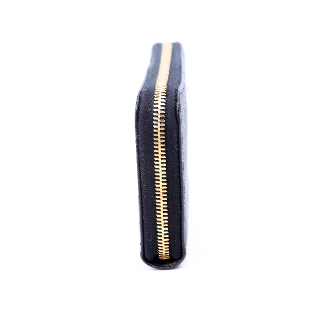 Saffiano Zip Around Wallet Black
