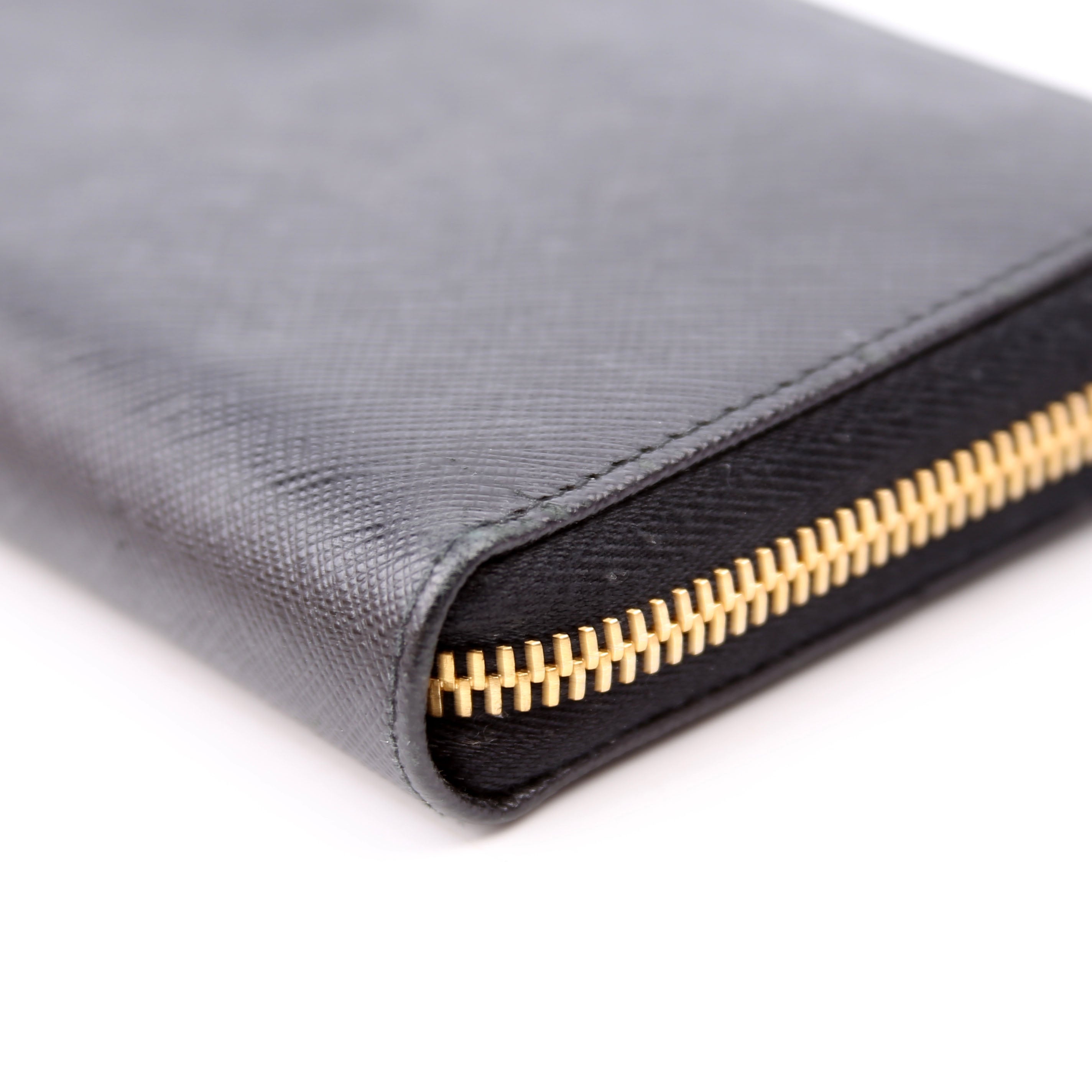 Saffiano Zip Around Wallet Black