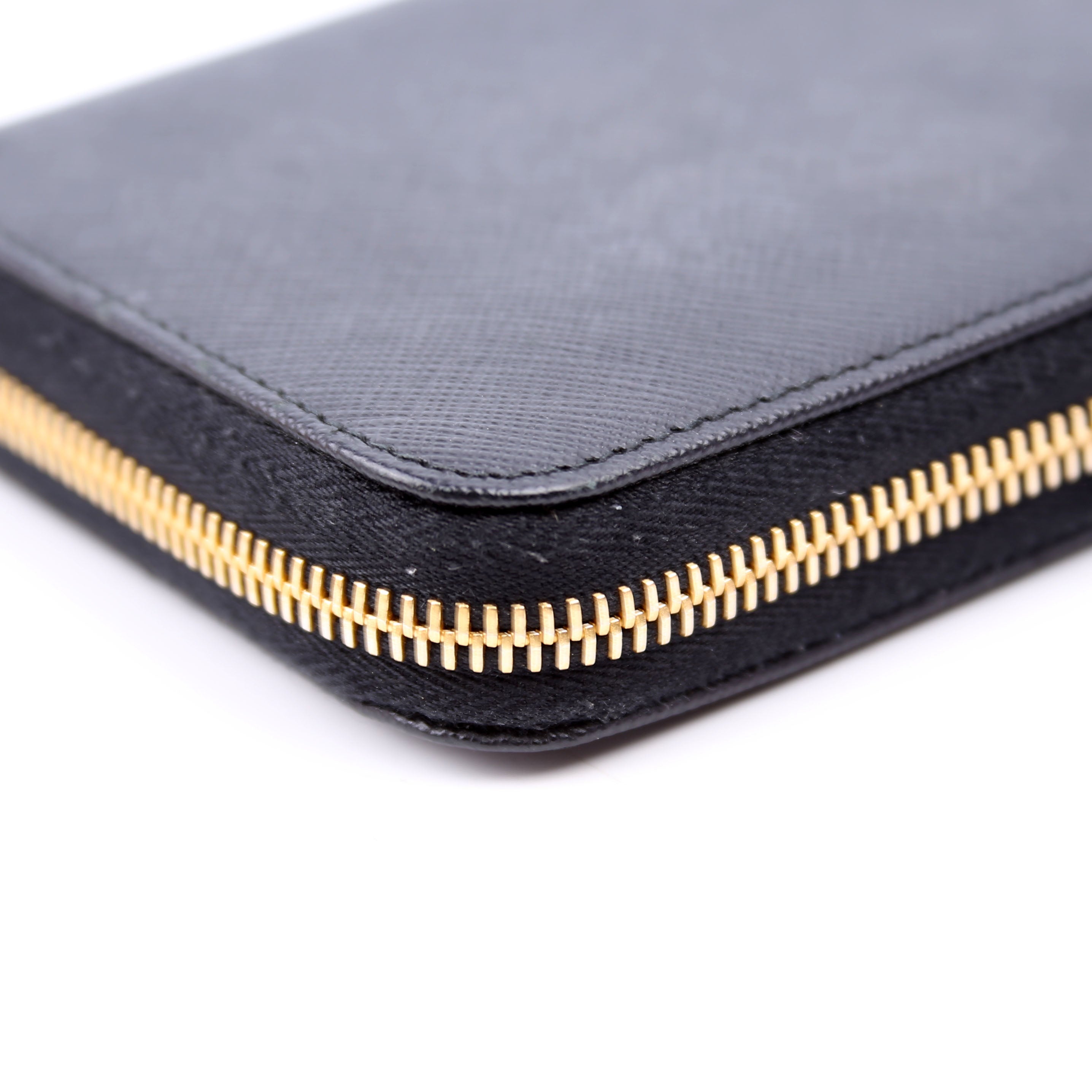 Saffiano Zip Around Wallet Black
