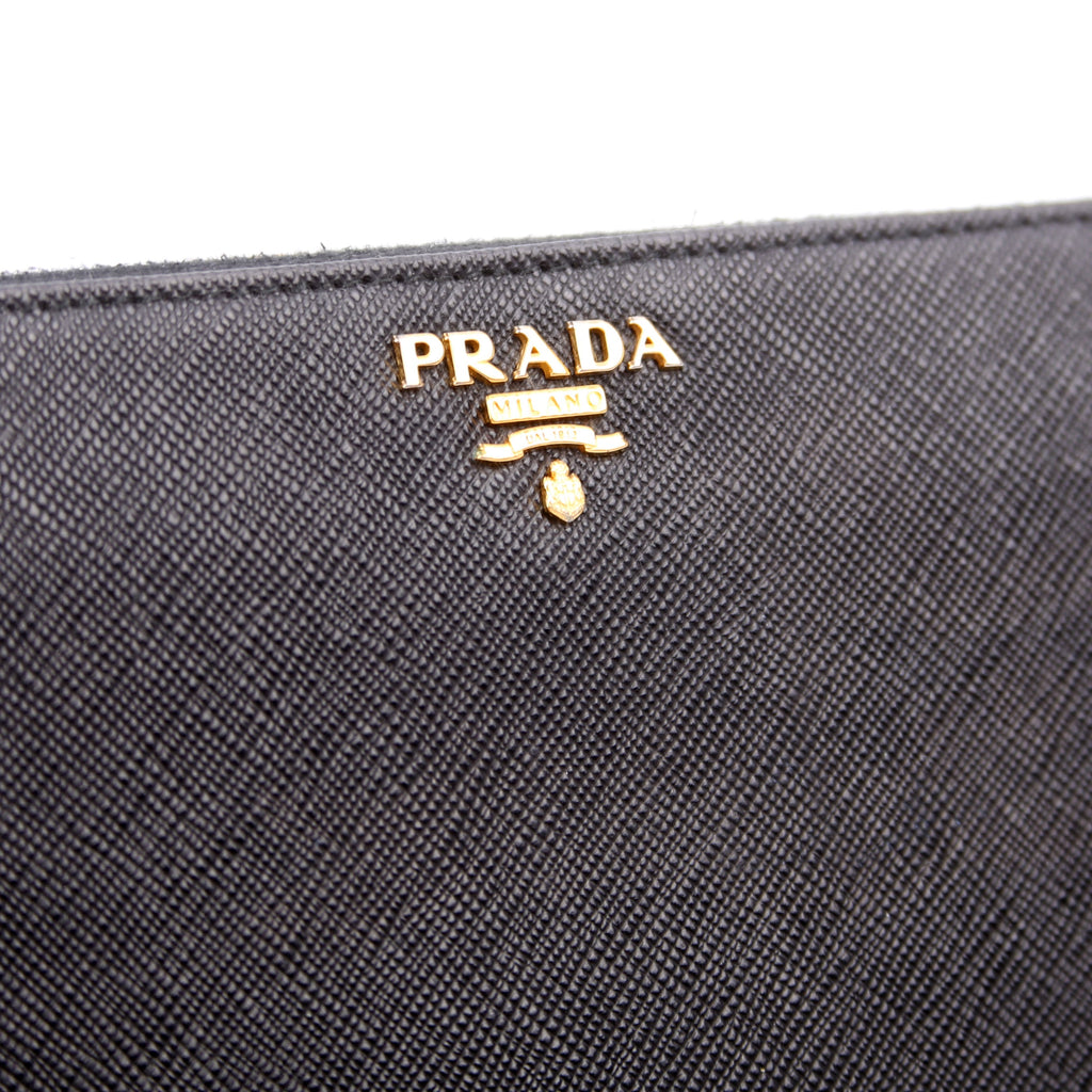 Saffiano Zip Around Wallet Black