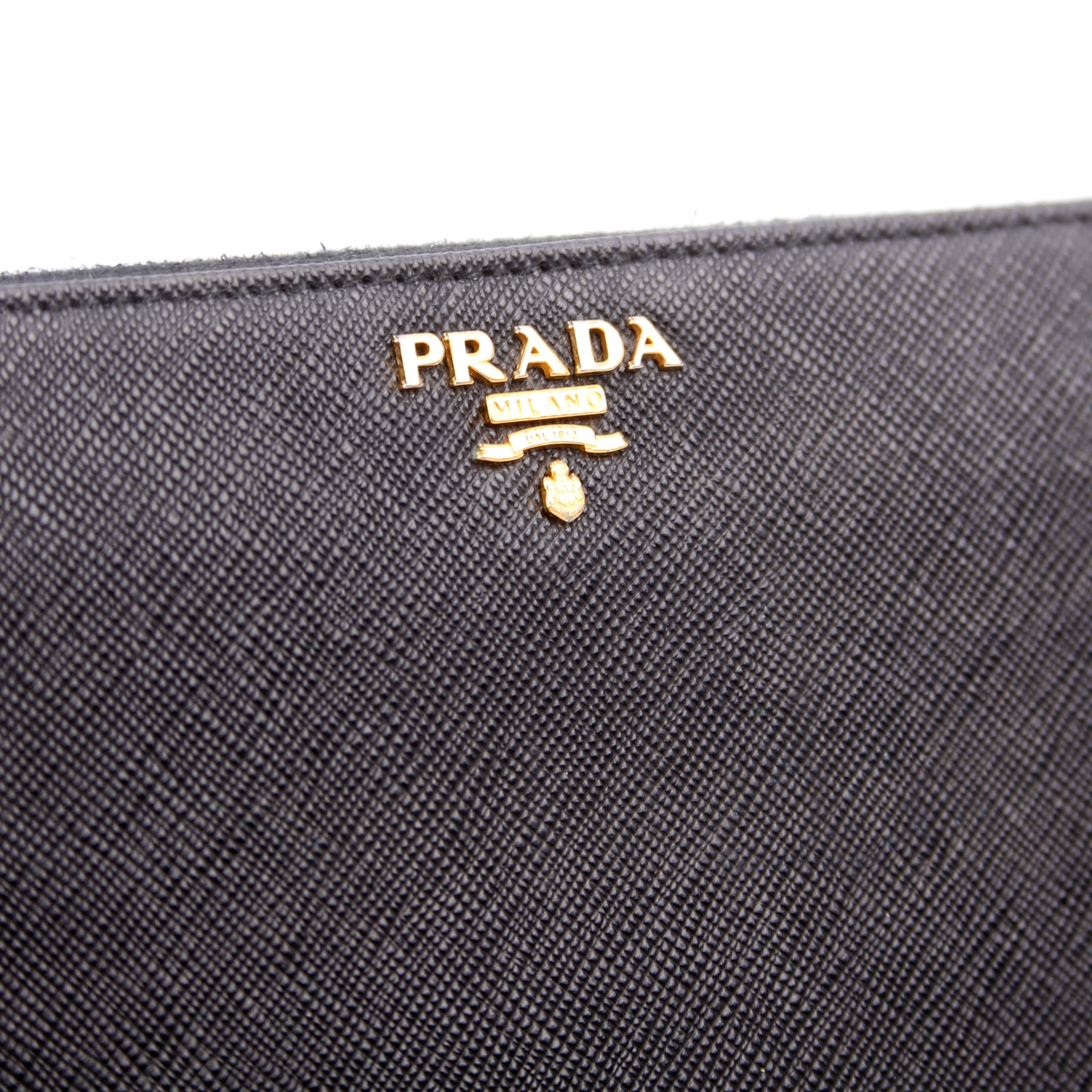 Saffiano Zip Around Wallet Black