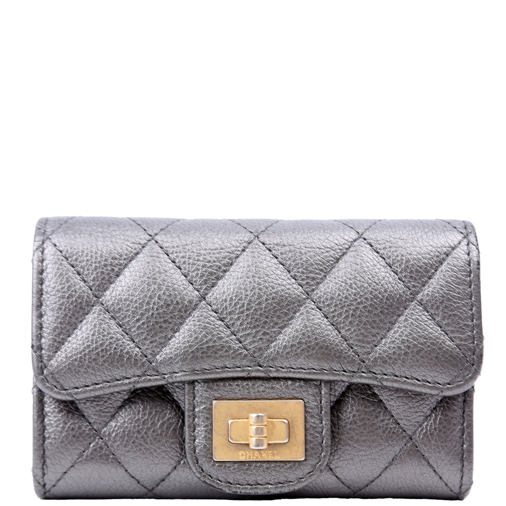 Reissue Flap Card Holder Caviar 24M Silver