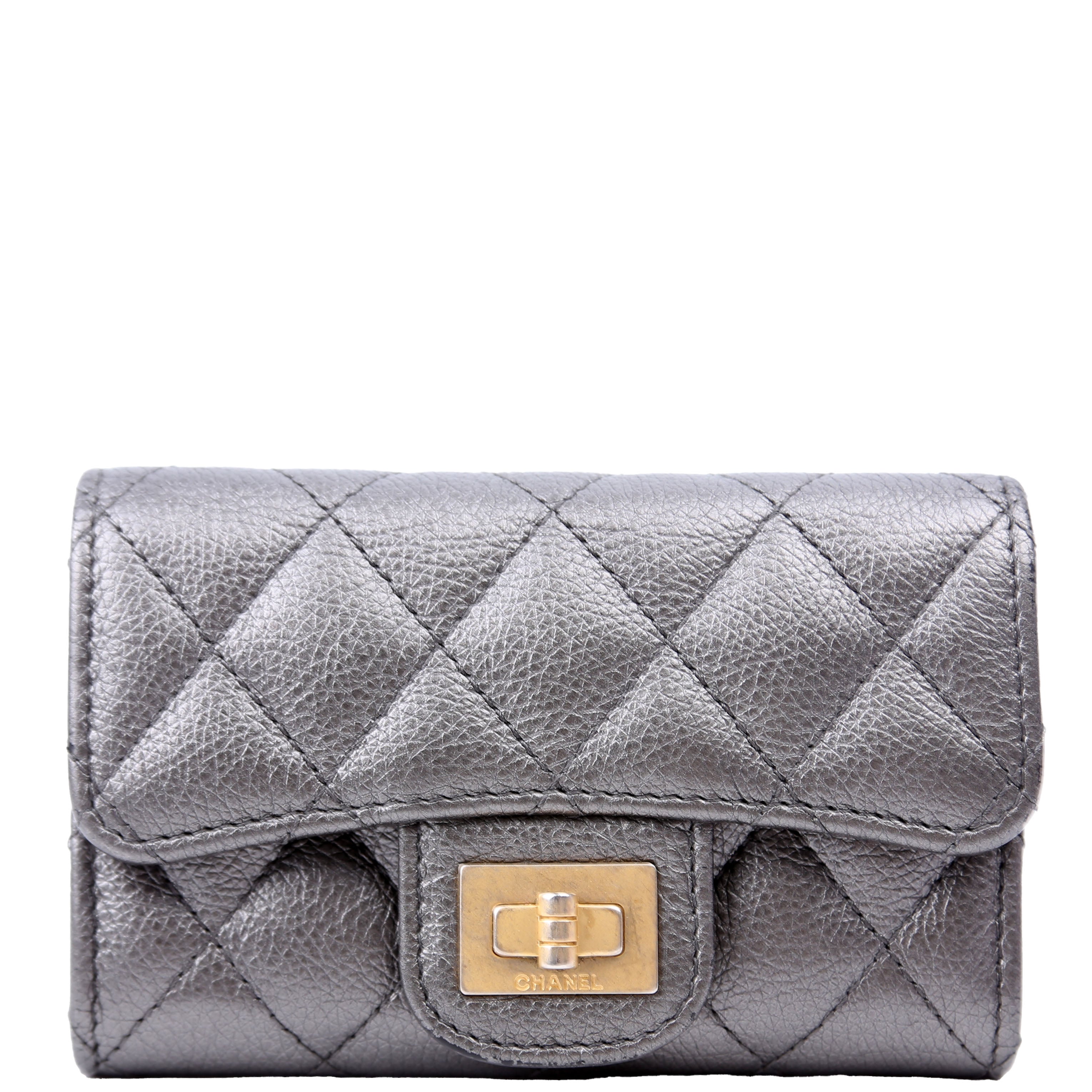 Reissue Flap Card Holder Caviar 24M Silver