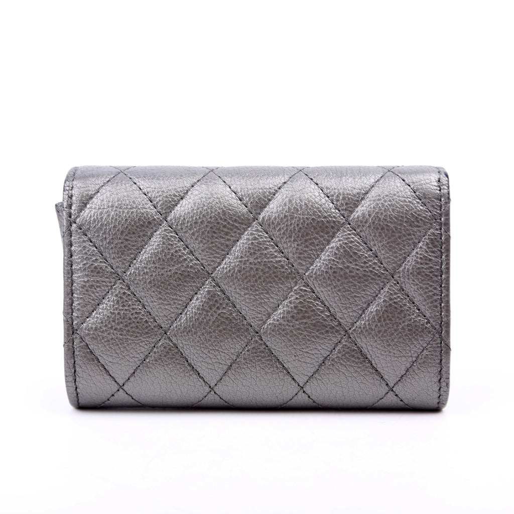 Reissue Flap Card Holder Caviar 24M Silver