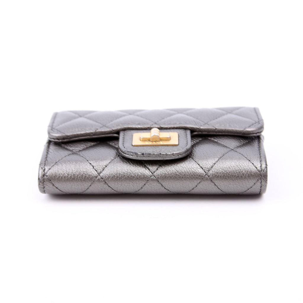 Reissue Flap Card Holder Caviar 24M Silver