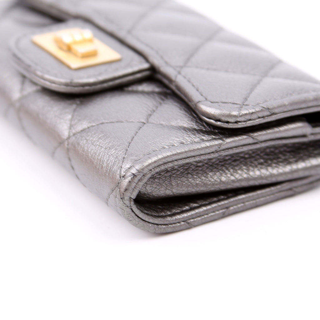 Reissue Flap Card Holder Caviar 24M Silver