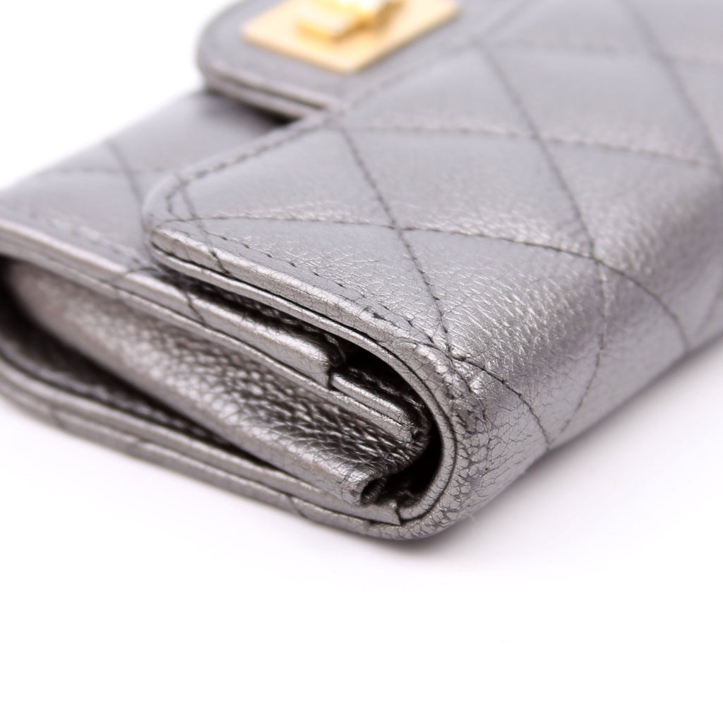 Reissue Flap Card Holder Caviar 24M Silver