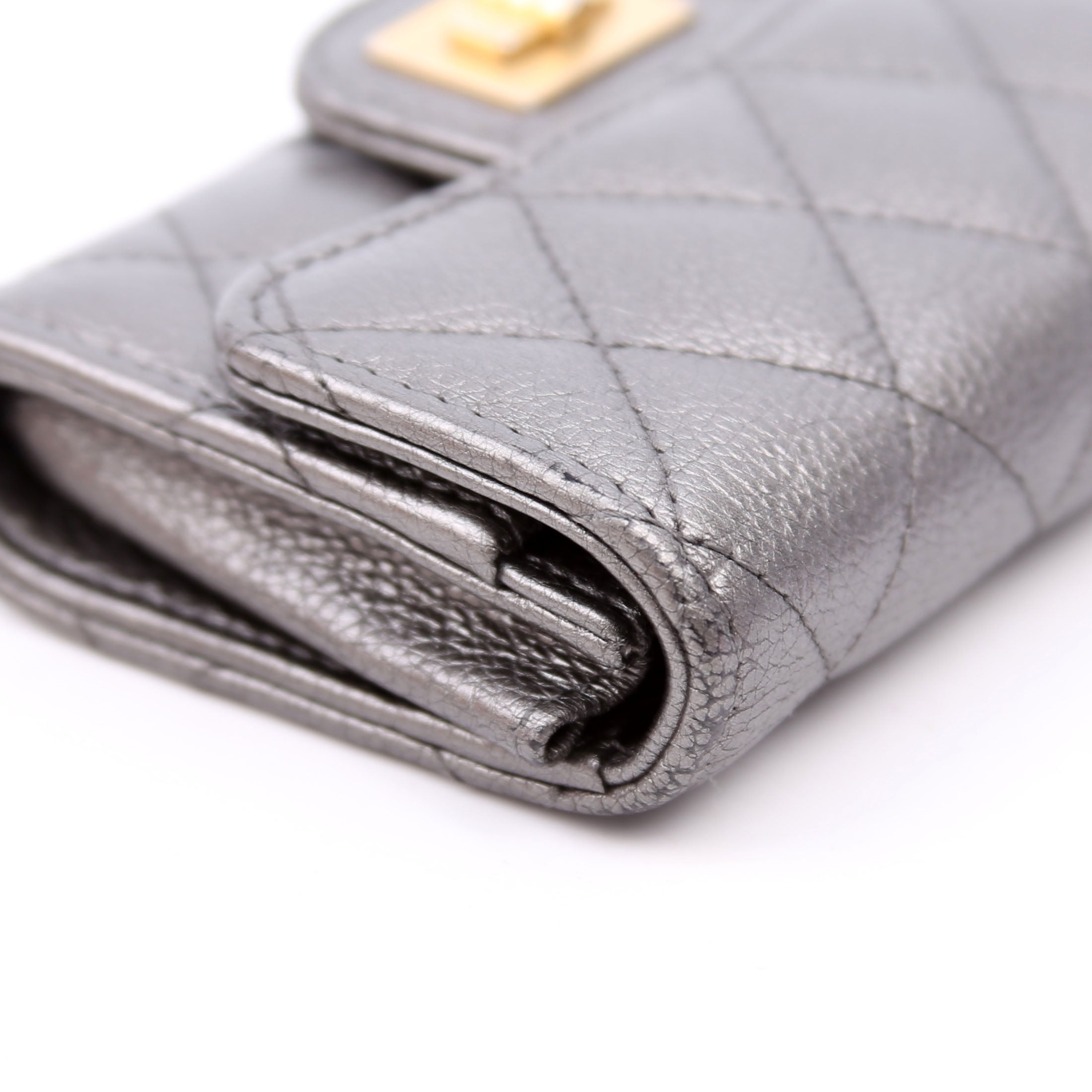 Reissue Flap Card Holder Caviar 24M Silver