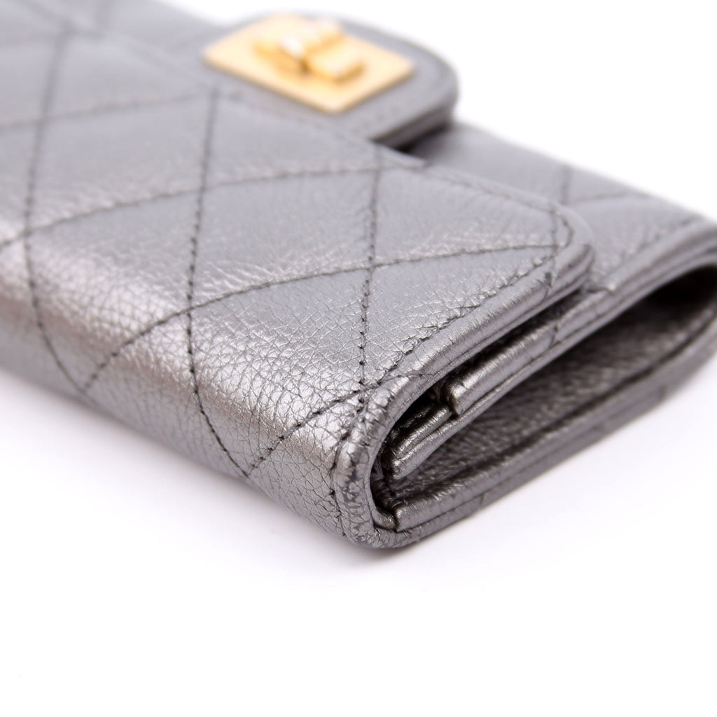 Reissue Flap Card Holder Caviar 24M Silver