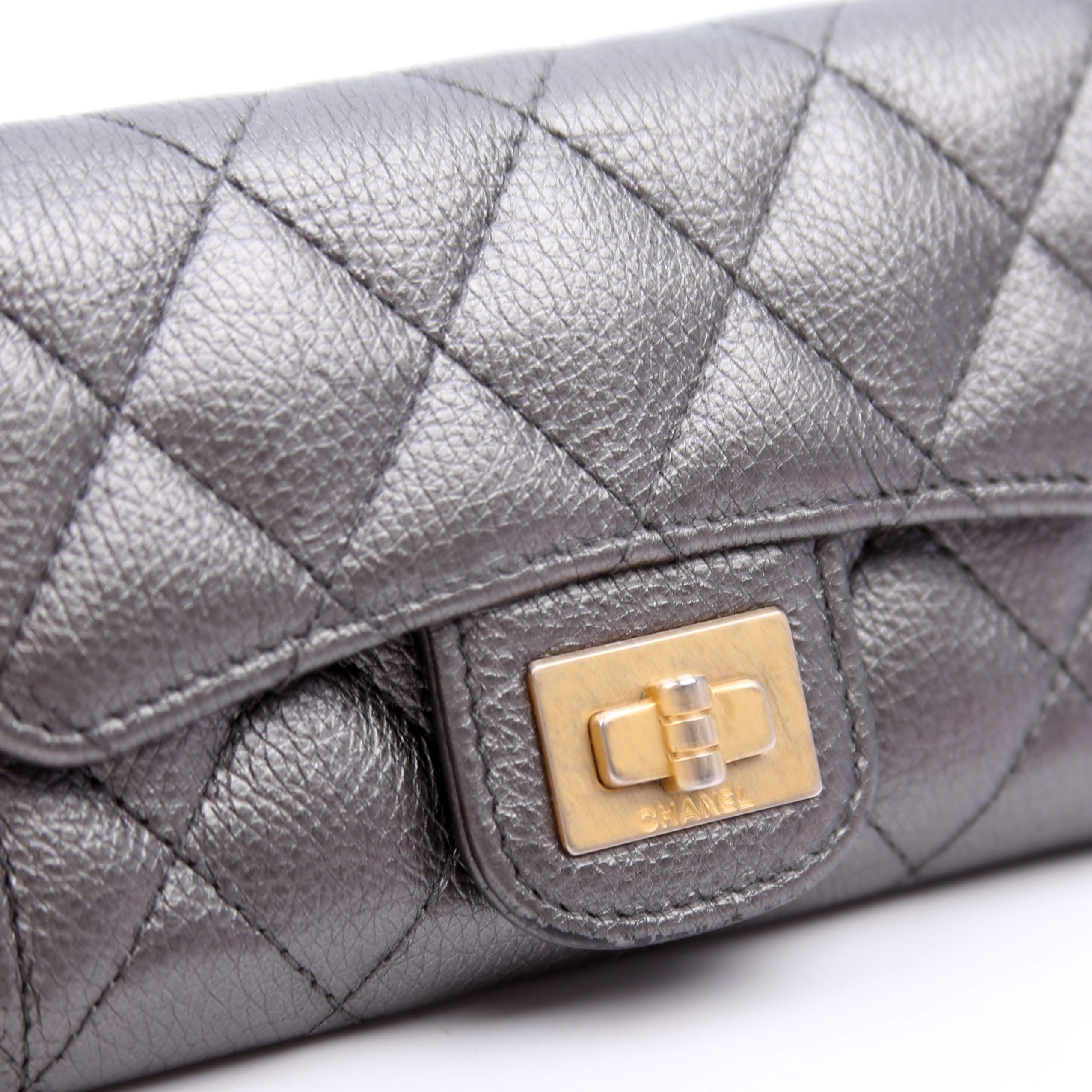 Reissue Flap Card Holder Caviar 24M Silver