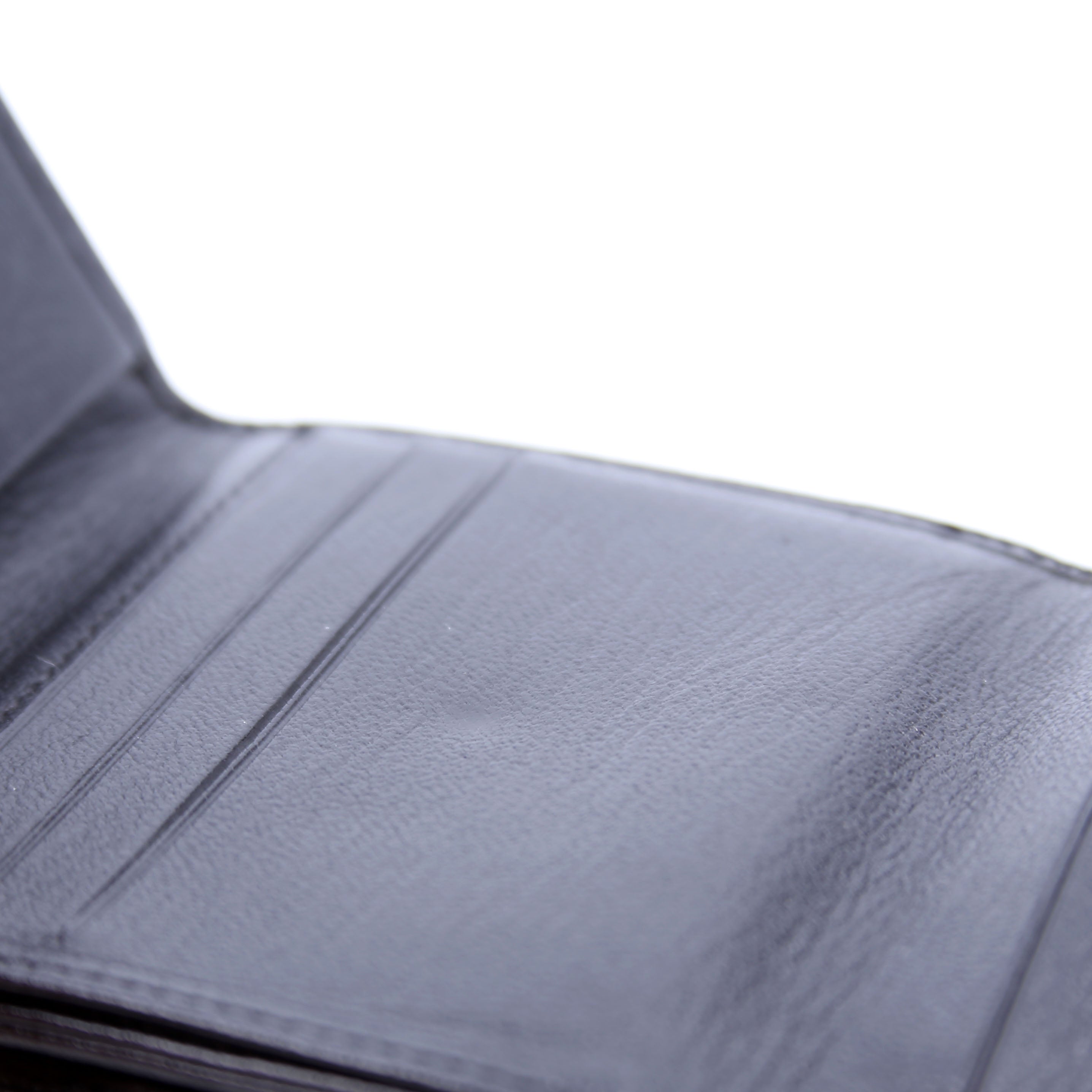 CC Double Sided Compact Wallet Goatskin Black