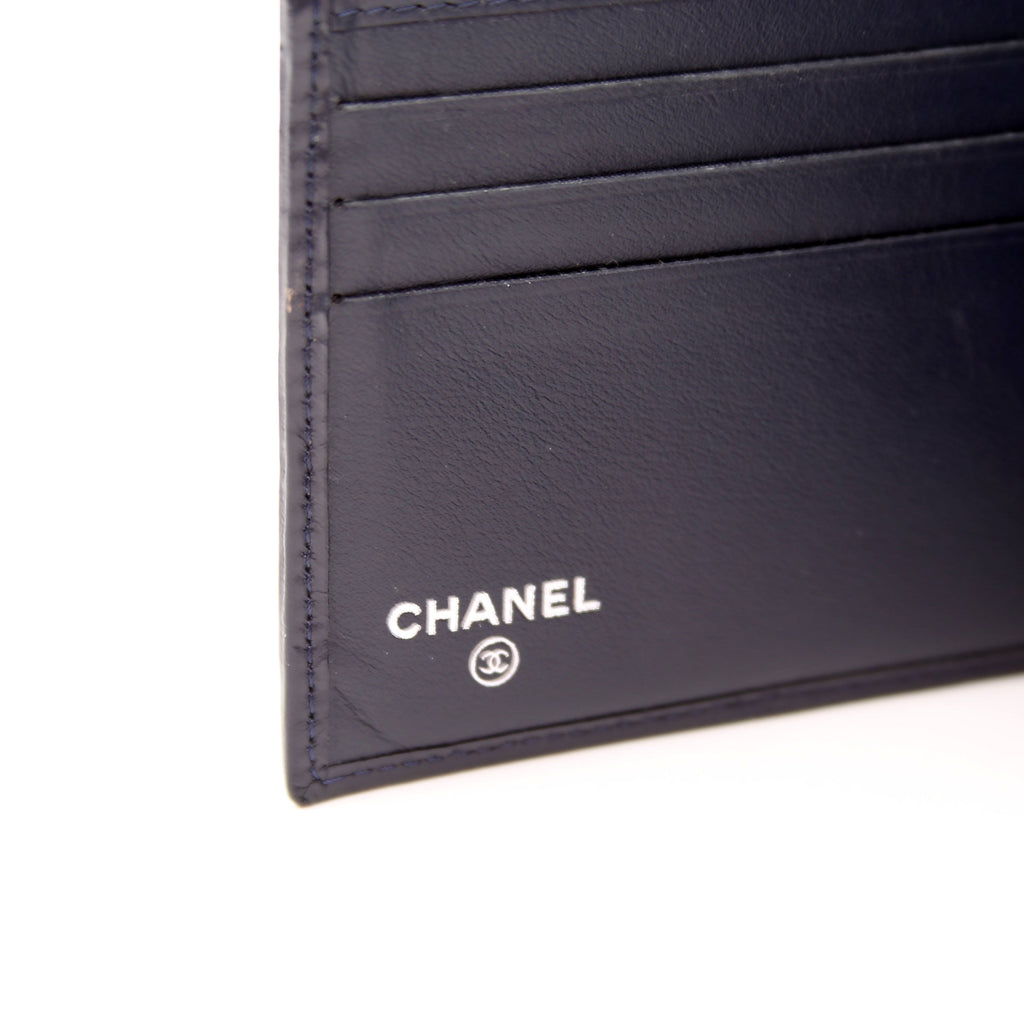 CC Mens Bifold Wallet Lambskin 30M Navy
