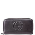 306016 Soho Double Zip Wallet Black