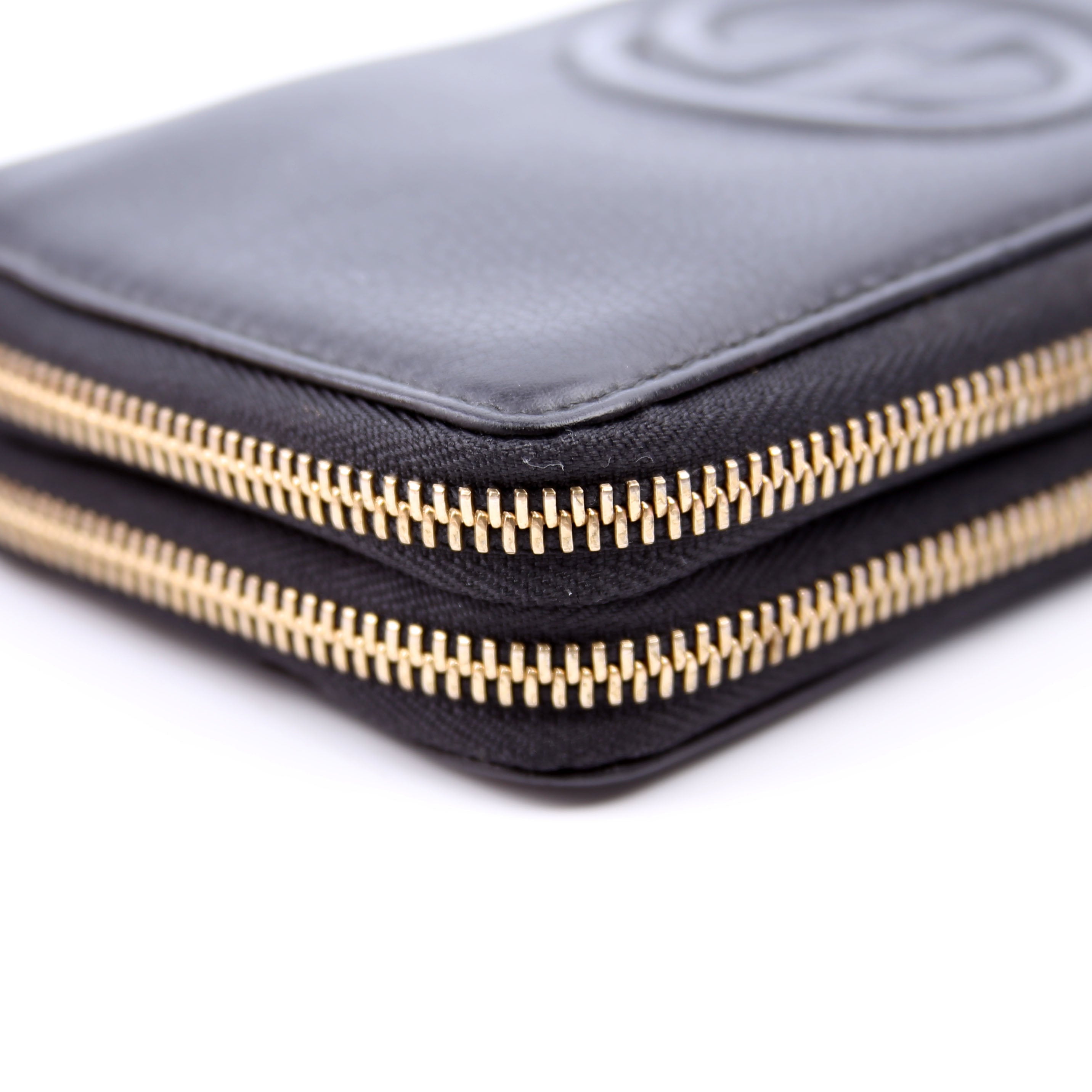 306016 Soho Double Zip Wallet Black