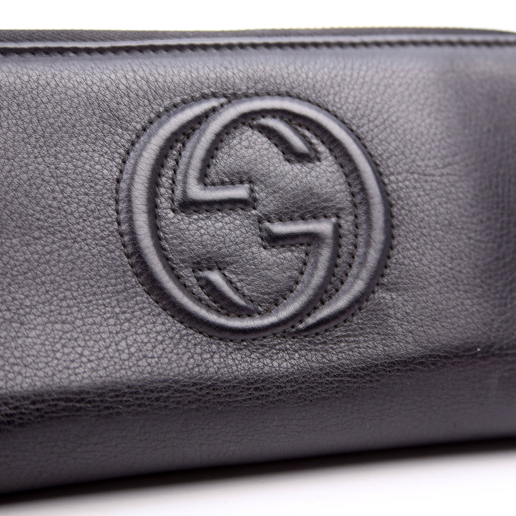 306016 Soho Double Zip Wallet Black