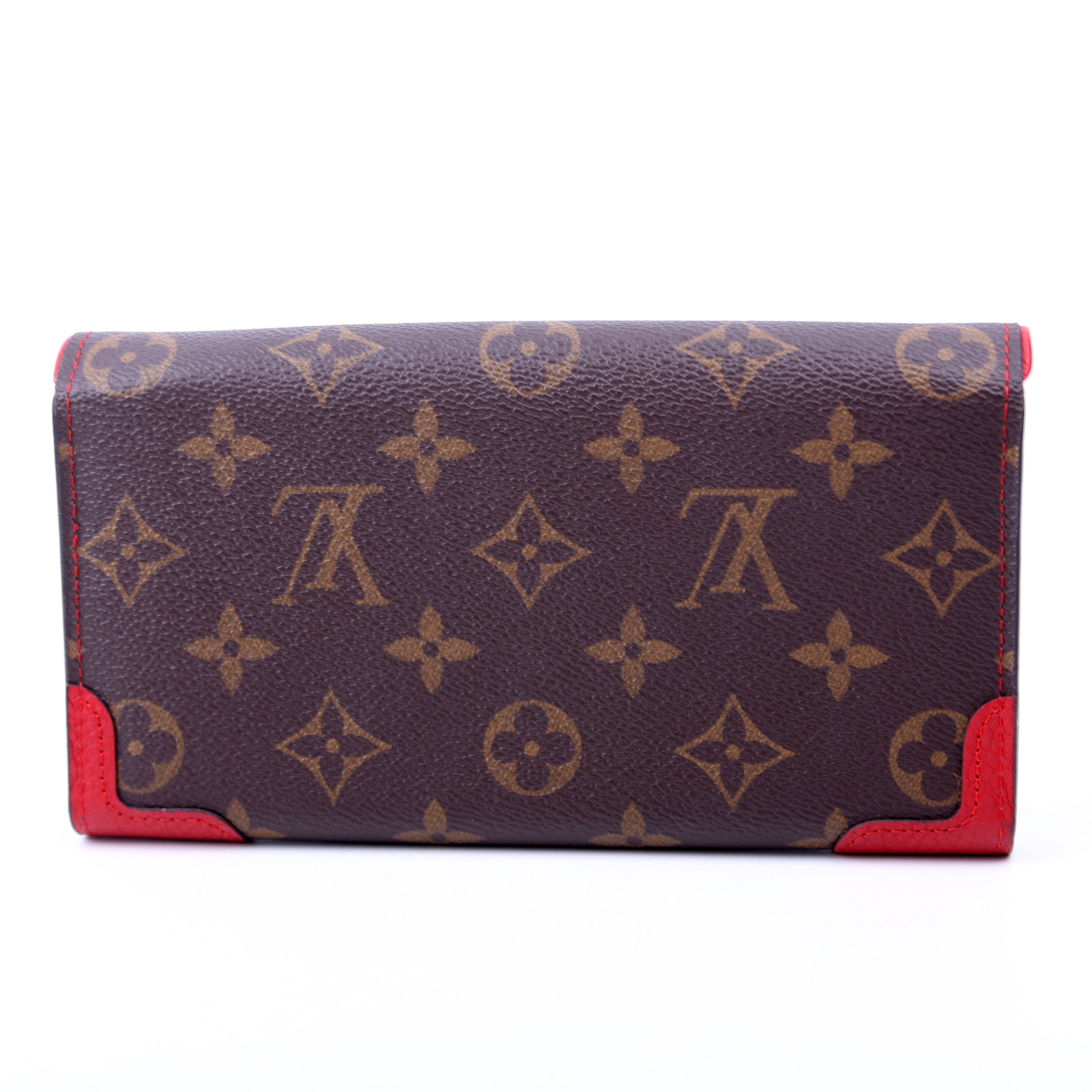 Sarah Wallet Retiro Monogram Red
