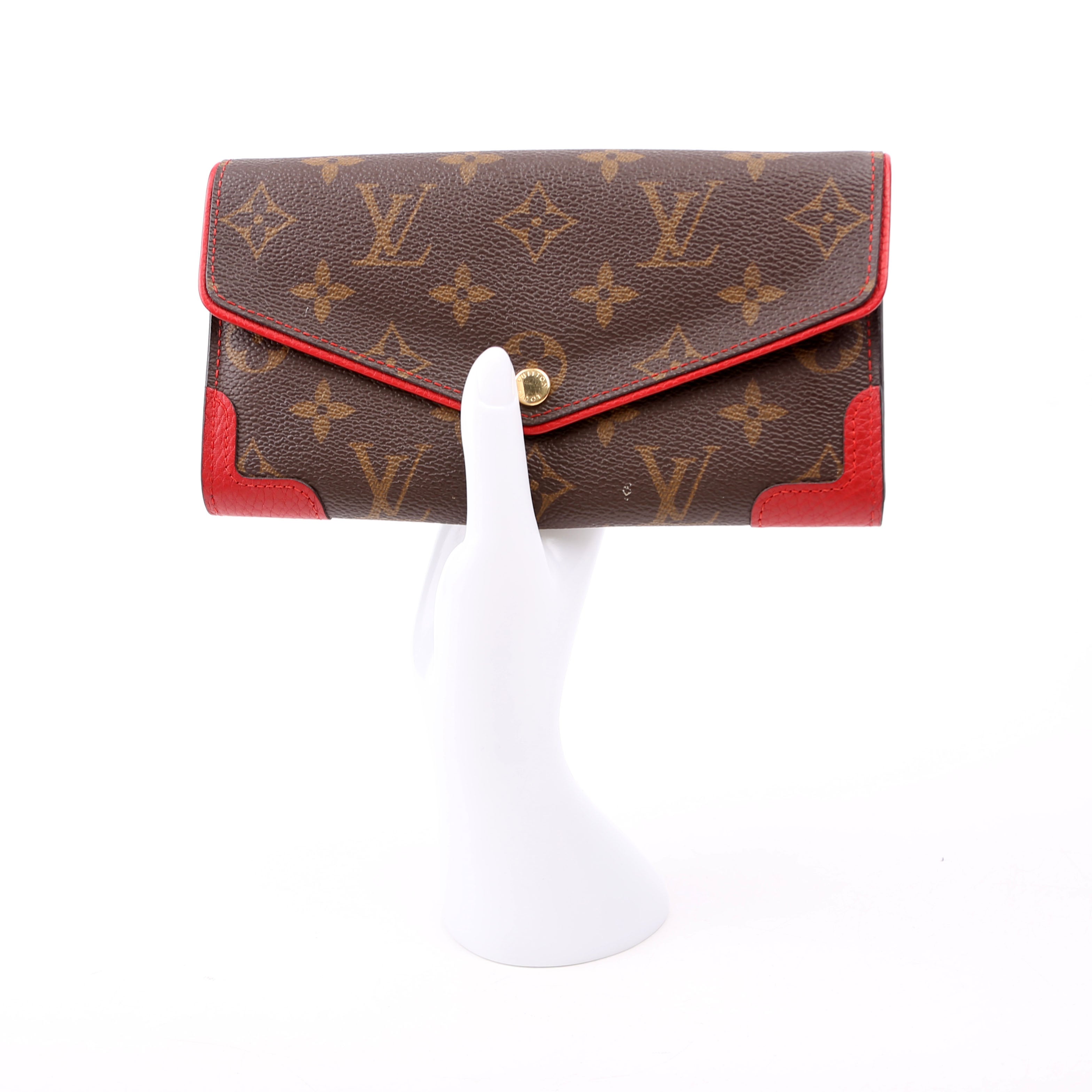 Sarah Wallet Retiro Monogram Red