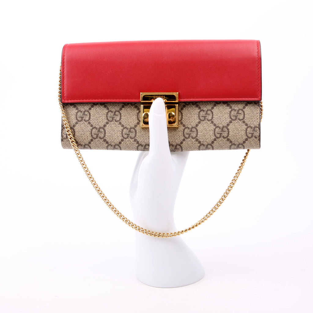 453506 Padlock Chain Wallet Red