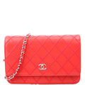 WOC Diamond Stitch Calfskin Red