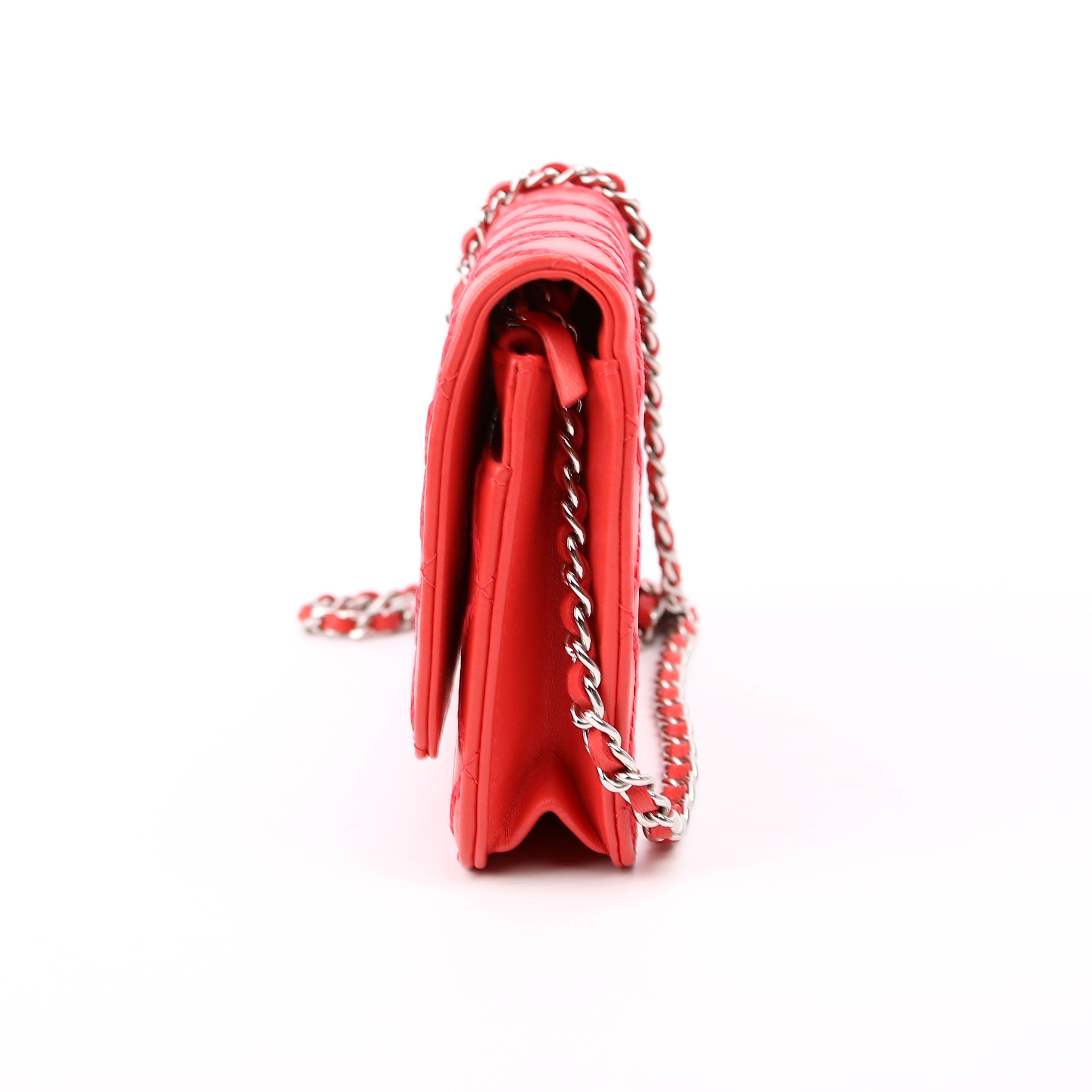 WOC Diamond Stitch Calfskin Red