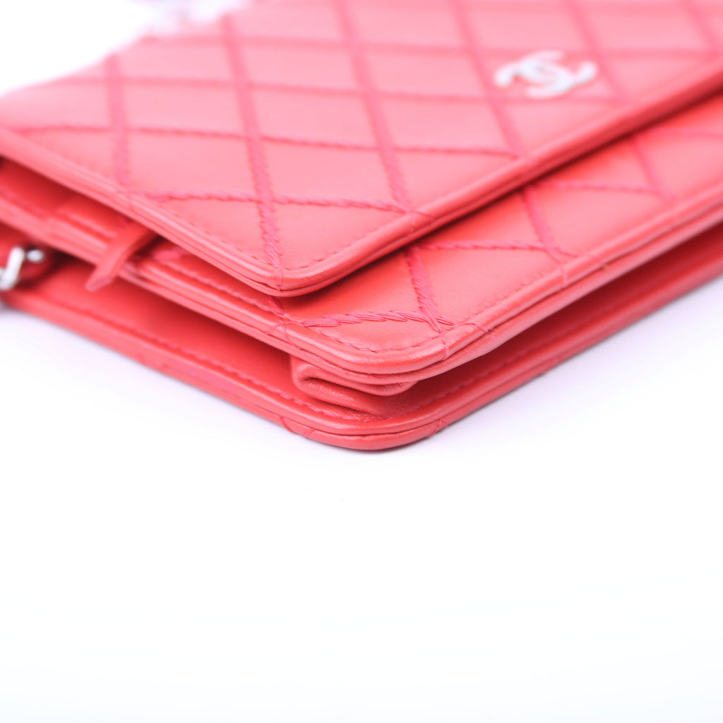 WOC Diamond Stitch Calfskin Red