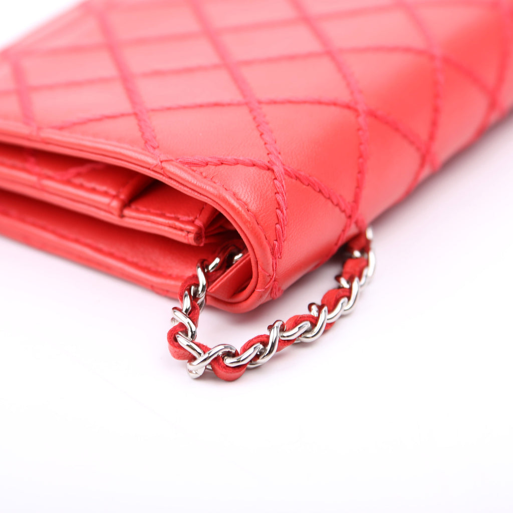 WOC Diamond Stitch Calfskin Red