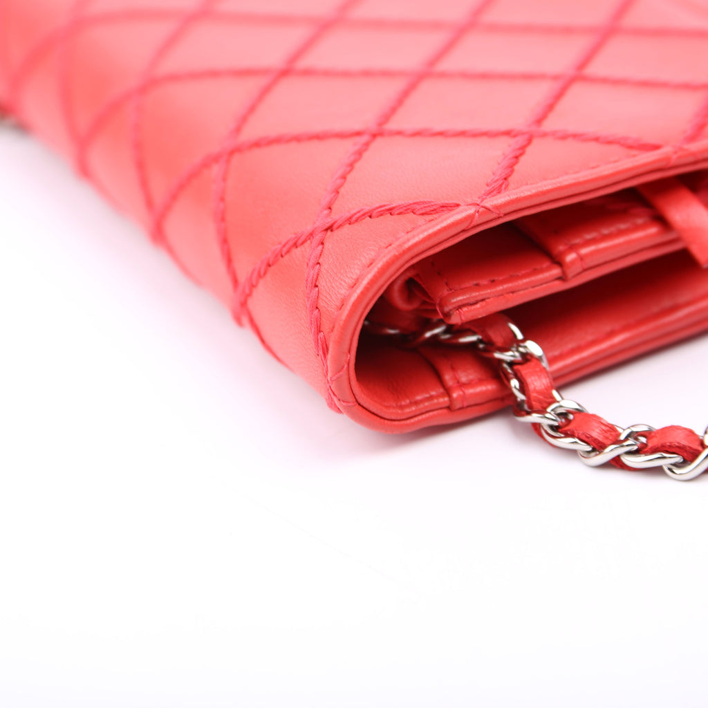 WOC Diamond Stitch Calfskin Red