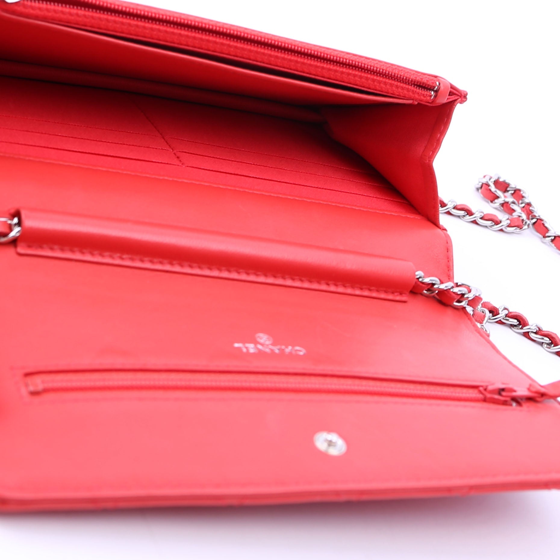 WOC Diamond Stitch Calfskin Red