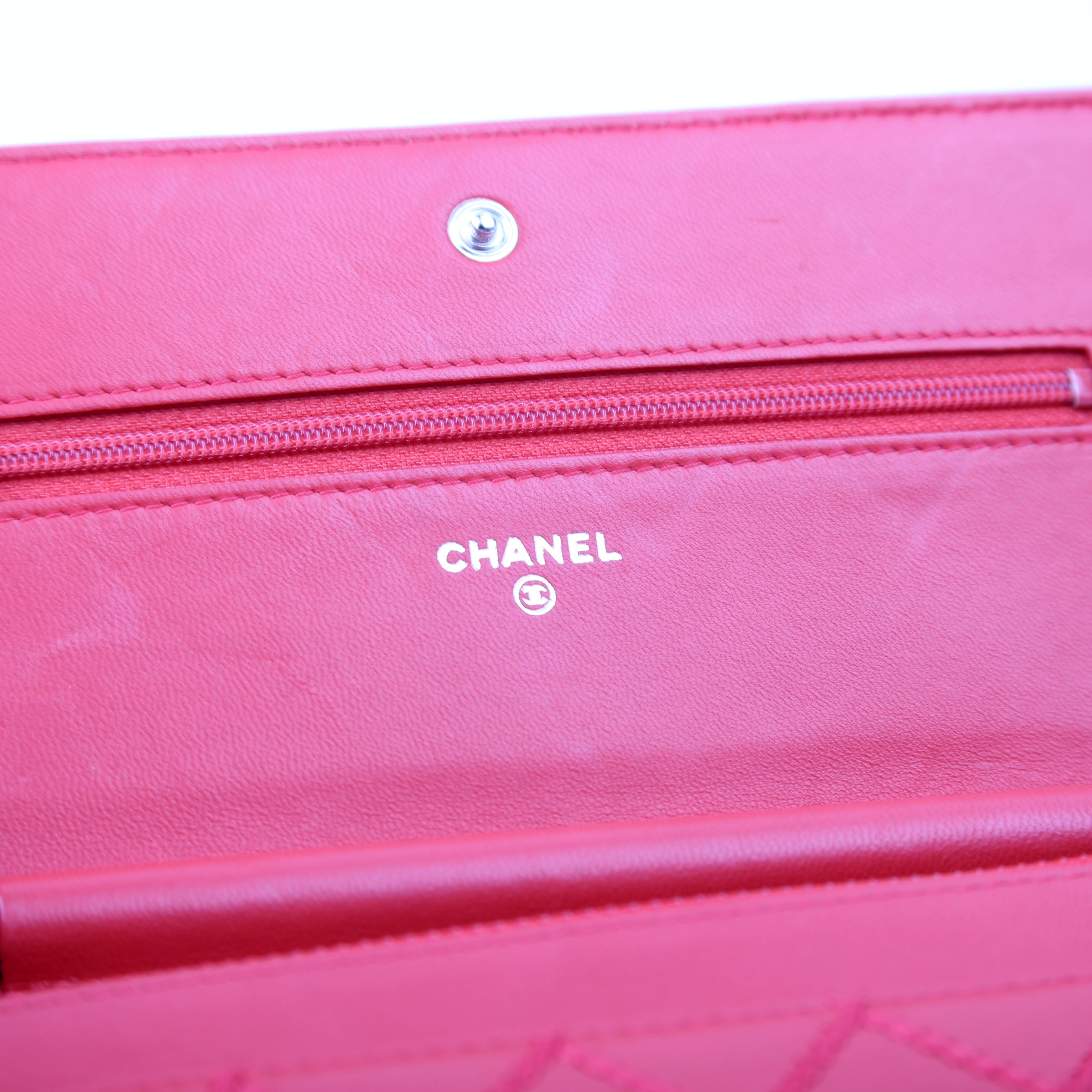 WOC Diamond Stitch Calfskin Red