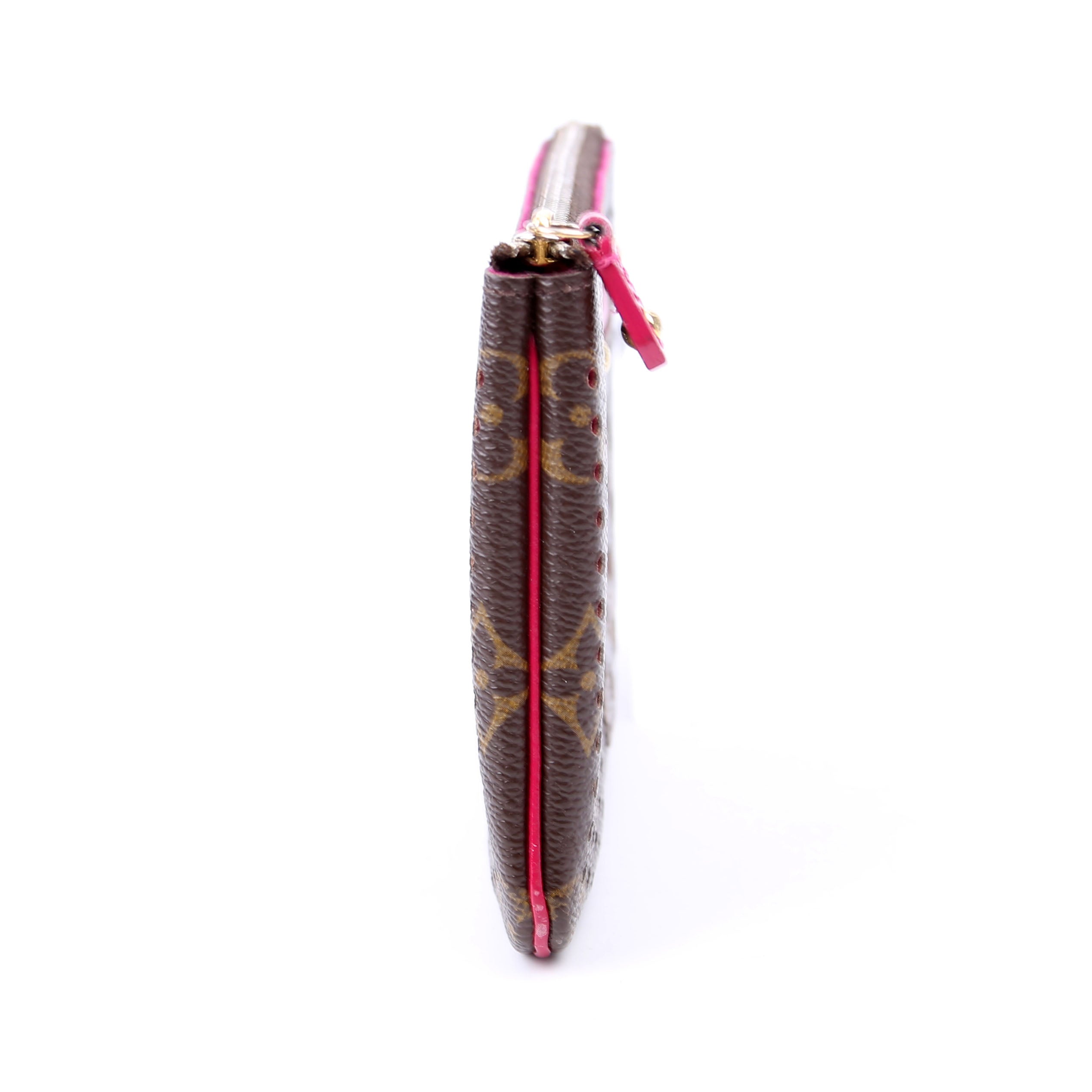 Pochette Plat Monogram Perforated Berry