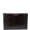 Antigona Large Flat Zip Pouch Black