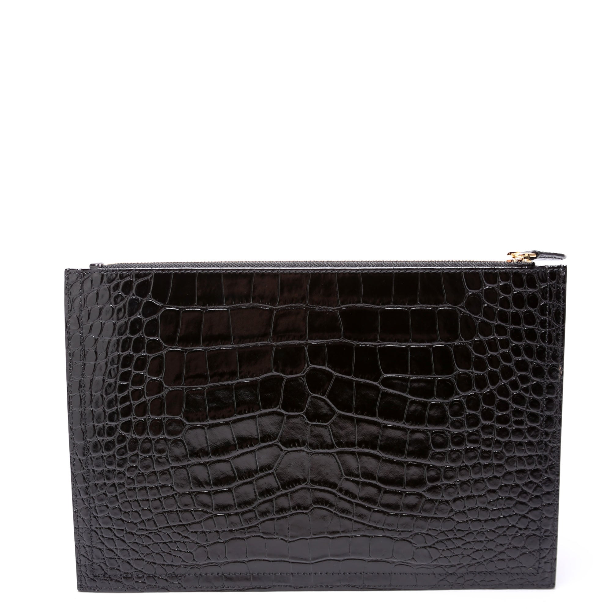 Antigona Large Flat Zip Pouch Black