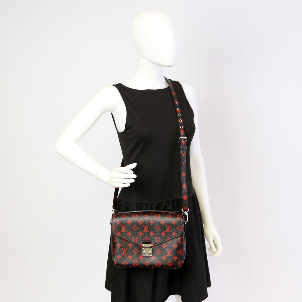 Pochette Metis Monogram Infrarouge Red/Black