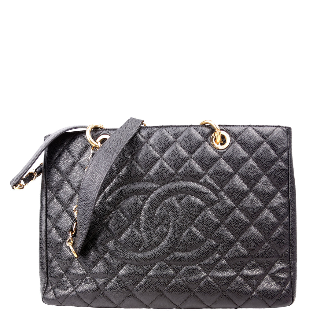 Grand Shopping Tote Caviar Black