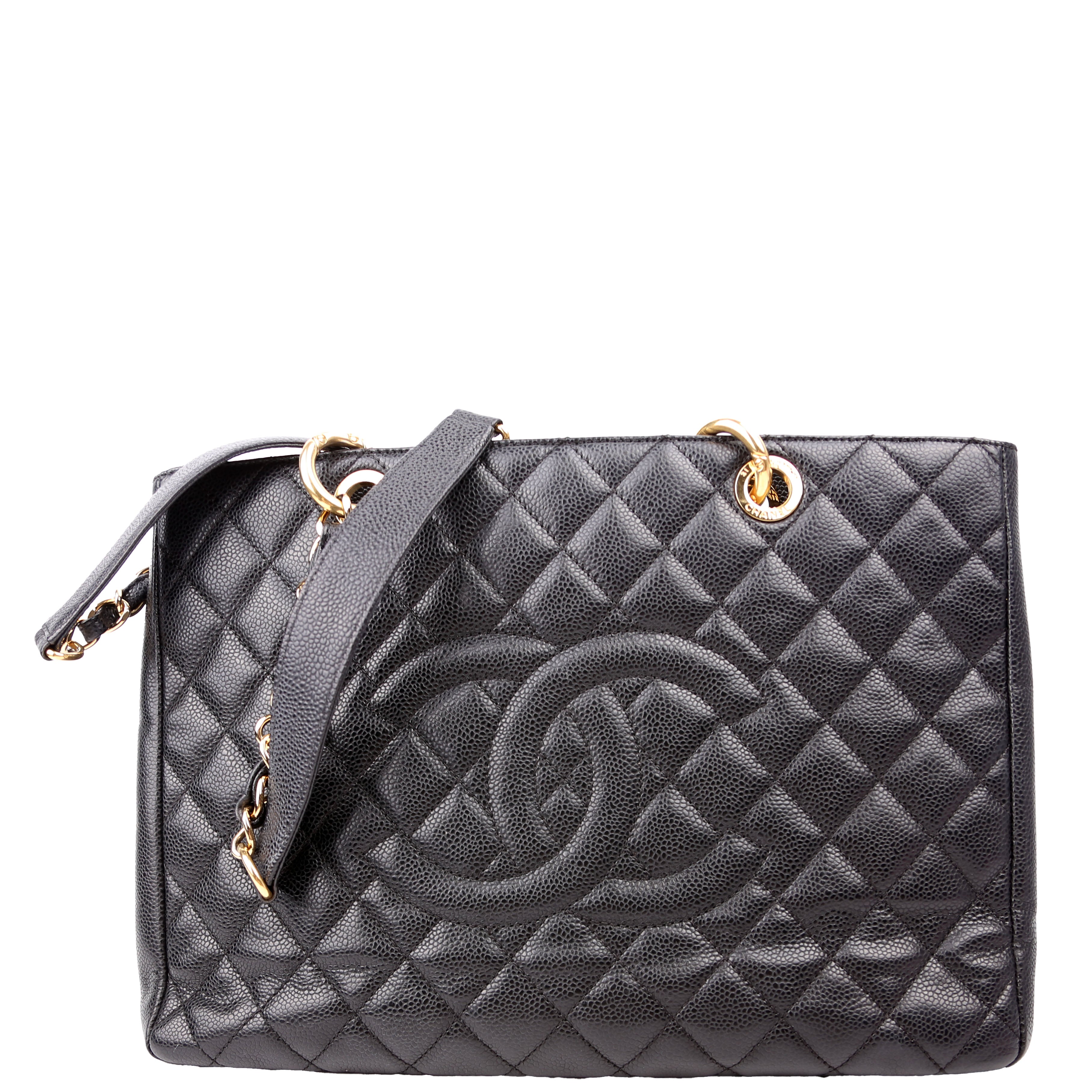 Grand Shopping Tote Caviar Black