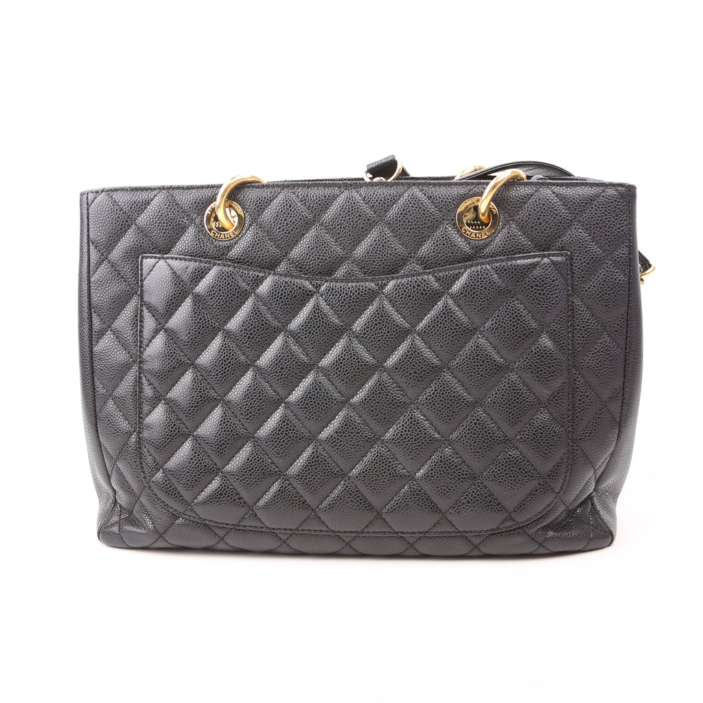 Grand Shopping Tote Caviar Black
